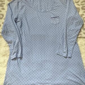Women's Blue Blue Polka Dot Nightgown Size Medium
